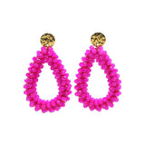 Crystal Water Drop Earrings Stainless Steel Vintage Long Earrings