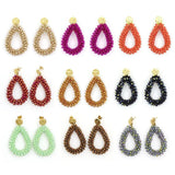 Crystal Water Drop Earrings Stainless Steel Vintage Long Earrings