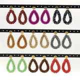 Crystal Water Drop Earrings Stainless Steel Vintage Long Earrings