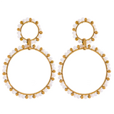 Colorful Crystal Beads Hollow Drop Dangle Earrings Women Summer Y2K Jewelry