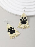 Bohemian Tassel Earrings with Seed Bead Woven Ethnic Jewelry