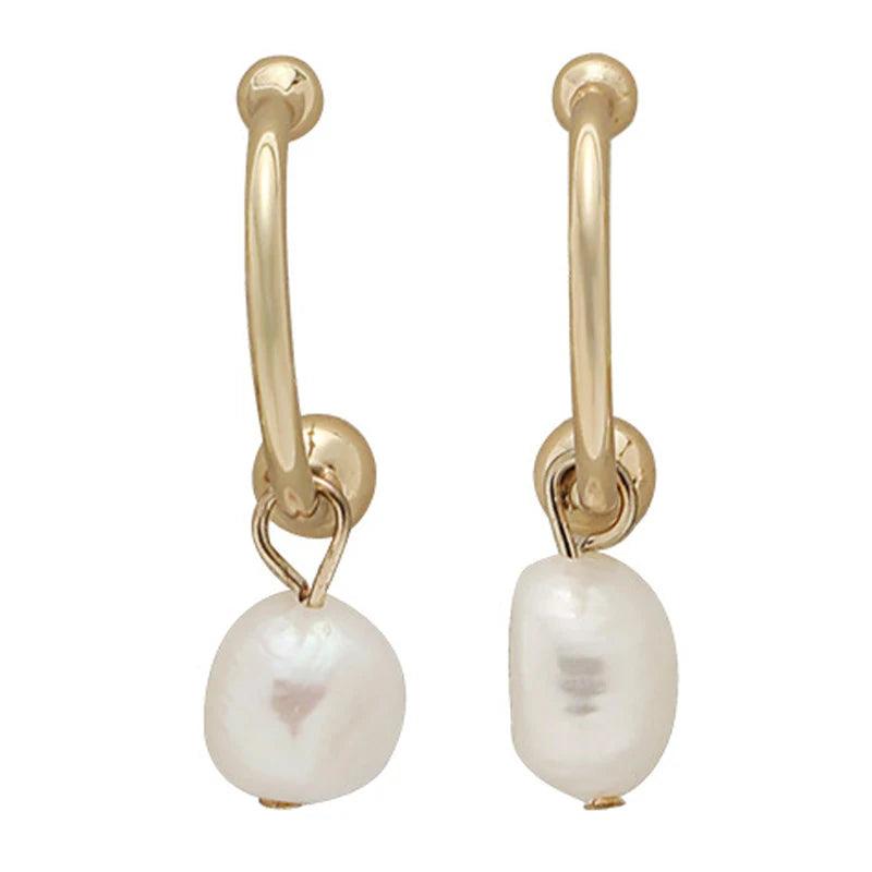 Natural Freshwater Pearls Drop Earrings Allergy-Free Jewelry