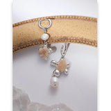 Freshwater Pearls Flower Drop Earrings Silver Copper Allergy-Free Jewelry