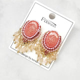Boho Retro Studs Tassel Earrings Bead Ear Jewelry Gift