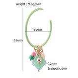 NeeFuWoFu Y2K Boho Colorful Bead Earrings Dangle Jewelry