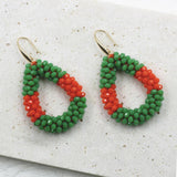 Water Drop Crystal Earrings Vintage Style Long Beads Big Earrings