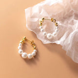 925 Silver Earrings Shell Beads Sweet Jewelry