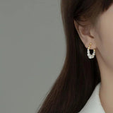 925 Silver Earrings Shell Beads Sweet Jewelry
