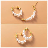925 Silver Earrings Shell Beads Sweet Jewelry