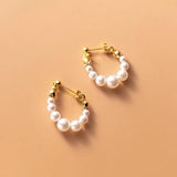 925 Silver Earrings Shell Beads Sweet Jewelry
