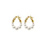 925 Silver Earrings Shell Beads Sweet Jewelry