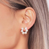 Freshwater Pearl Stud Earrings 925 Sterling Silver Romantic Jewelry
