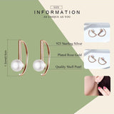 Rose Stud Earrings 925 Sterling Silver Freshwater Pearls Small Earrings