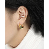 SHANICE S925 Sterling Silver Pearls Ear Cuff Circle Earclips