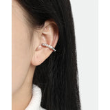 SHANICE S925 Sterling Silver Pearls Ear Cuff Circle Earclips