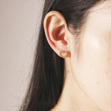 925 Sterling Silver Heart Beads Stud Earrings