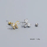 925 Silver Bow Stud Earrings for Women