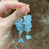 Aquamarine 925 Sterling Silver Drop Earrings for Women