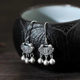 Silver Round Bead Earrings - Vintage Style Party Accessories