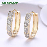 925 Silver U Shaped 18K Hoop Earrings For Women Jewelry