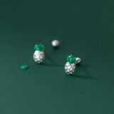 Trustdavis 925 Silver Flower Bead Stud Earrings Wedding Jewelry