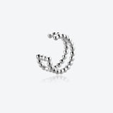 925 Silver Two Line Earcuff Beads Ear Cuff Earring Women