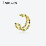 925 Silver Two Line Earcuff Beads Ear Cuff Earring Women