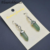 Green Aventurine Opal Dangle Earrings for Women