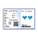 925 Silver Vintage Turquoise Stud Earrings Heart Ear Studs