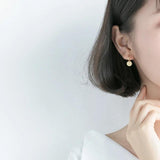 925 Sterling Silver Round Beads Hoop Earrings for Women