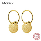 925 Sterling Silver Round Beads Hoop Earrings for Women