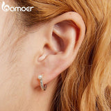 925 Silver Shell Bead Ear Buckles for Women - Gorgeous Silver Earrings