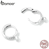 925 Silver Shell Bead Ear Buckles for Women - Gorgeous Silver Earrings