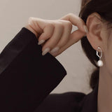 925 Silver Baroque Pearls Stud Earrings Women Jewelry