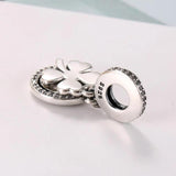 Women Bracelets Pendant Silver DIY Jewelry Lucky Clover Dangle Charm