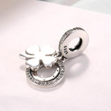 Women Bracelets Pendant Silver DIY Jewelry Lucky Clover Dangle Charm