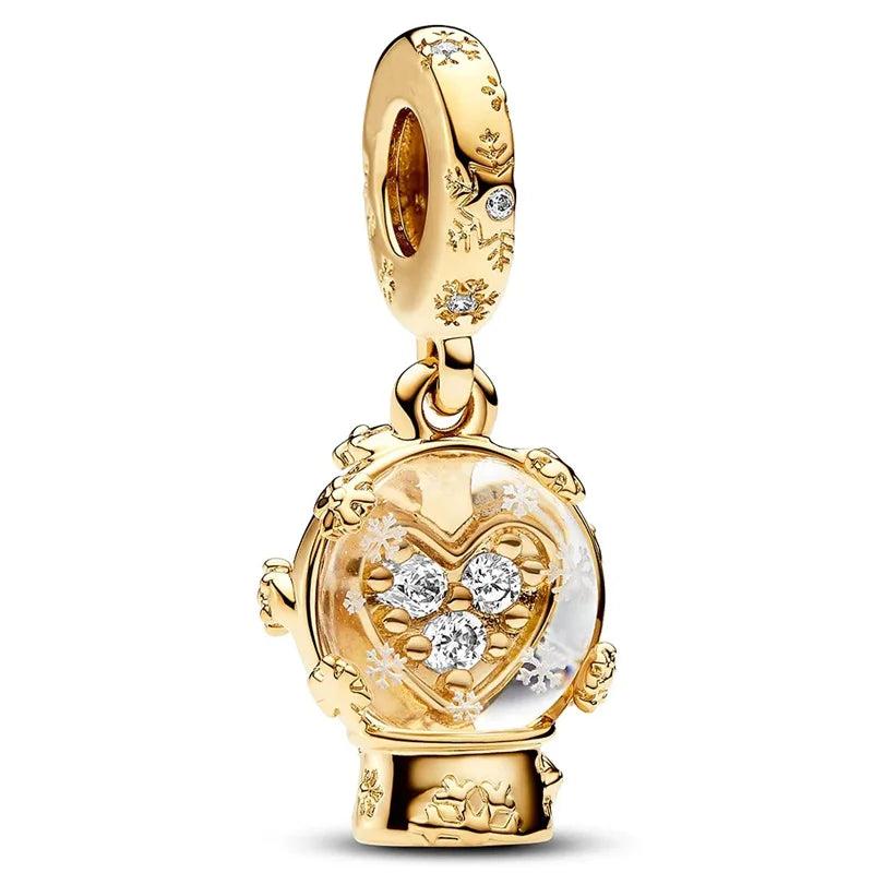 925 Silver Shooting Star Key Pendant Bead for Bracelet Women Jewelry