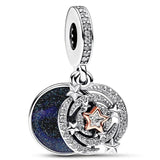 925 Silver Shooting Star Key Pendant Bead for Bracelet Women Jewelry