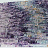 Natural Fluorite Edge Faceted Cube Beads 3mmx3mm