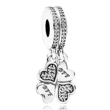 Sisters Crown Pendant 925 Sterling Silver Charms for Bracelet
