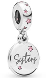 Sisters Crown Pendant 925 Sterling Silver Charms for Bracelet