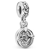Sisters Crown Pendant 925 Sterling Silver Charms for Bracelet