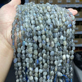 6-8mm Gray Moonstone Labradorite Beads for Jewelry Making DIY Bracelet
