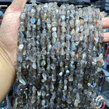 6-8mm Gray Moonstone Labradorite Beads for Jewelry Making DIY Bracelet