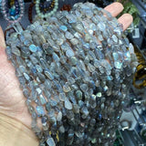 6-8mm Gray Moonstone Labradorite Beads for Jewelry Making DIY Bracelet