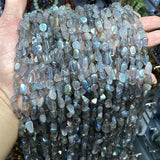 6-8mm Gray Moonstone Labradorite Beads for Jewelry Making DIY Bracelet