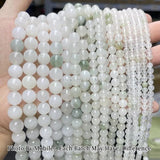 Ice Green Jade Beads Round Loose Spacer Emerald Gems Beads