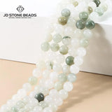 Ice Green Jade Beads Round Loose Spacer Emerald Gems Beads