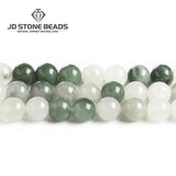 Ice Green Jade Beads Round Loose Spacer Emerald Gems Beads
