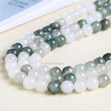 Ice Green Jade Beads Round Loose Spacer Emerald Gems Beads